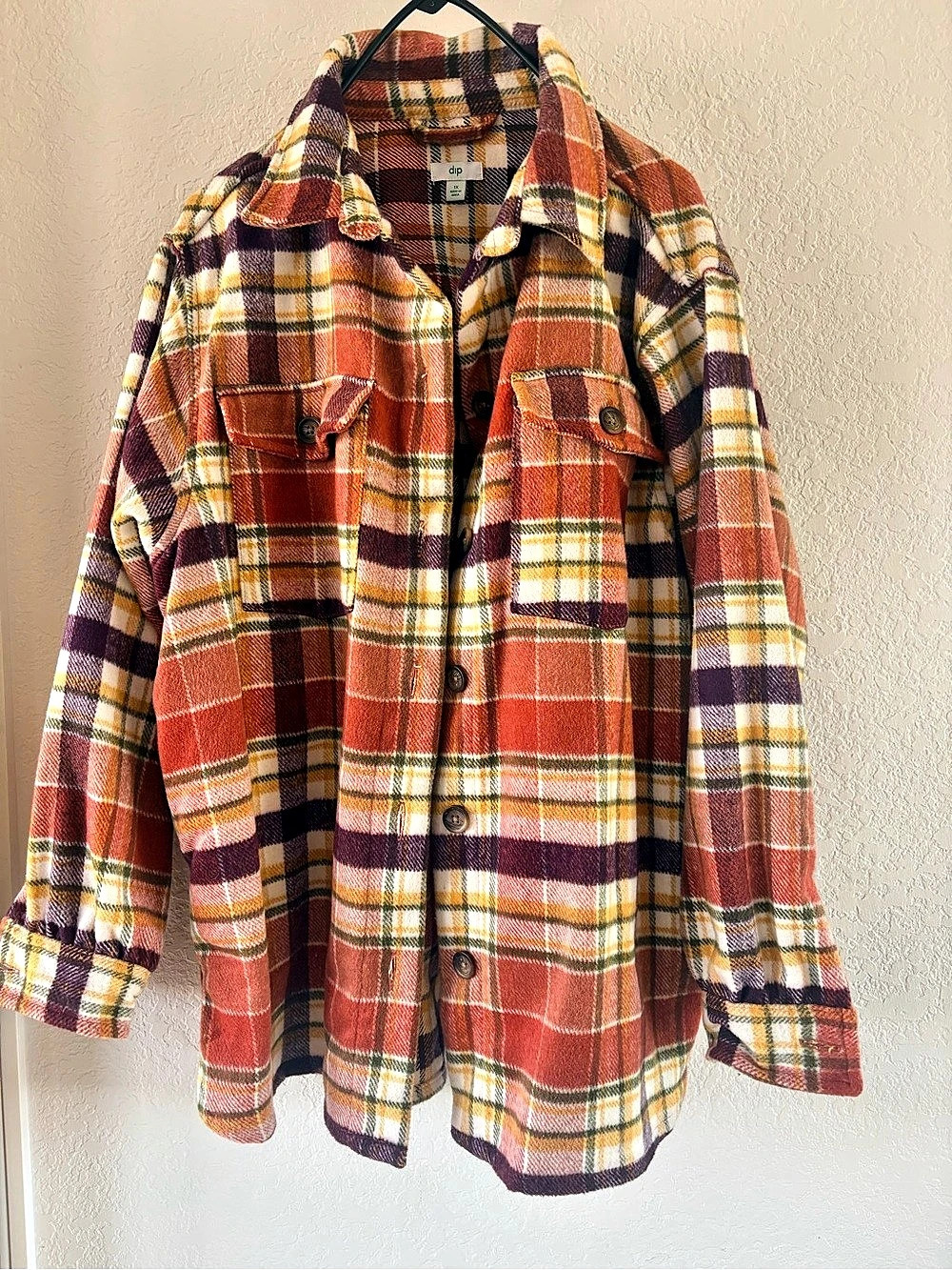 dip Women's Plaid Shacket Size 1X